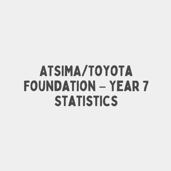 ATSIMA/Toyota Foundation - Year 7 Statistics