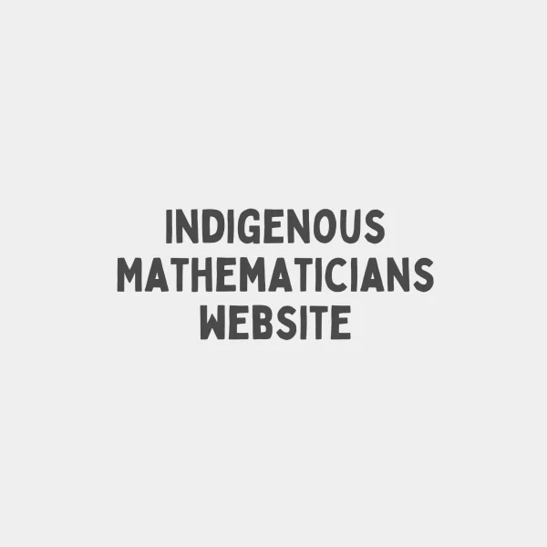 Indigenous Mathematicians website