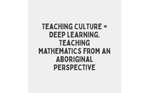 Teaching Culture = Deep Learning. Teaching mathematics from an Aboriginal perspective – Podcast with Professor Chris Matthews